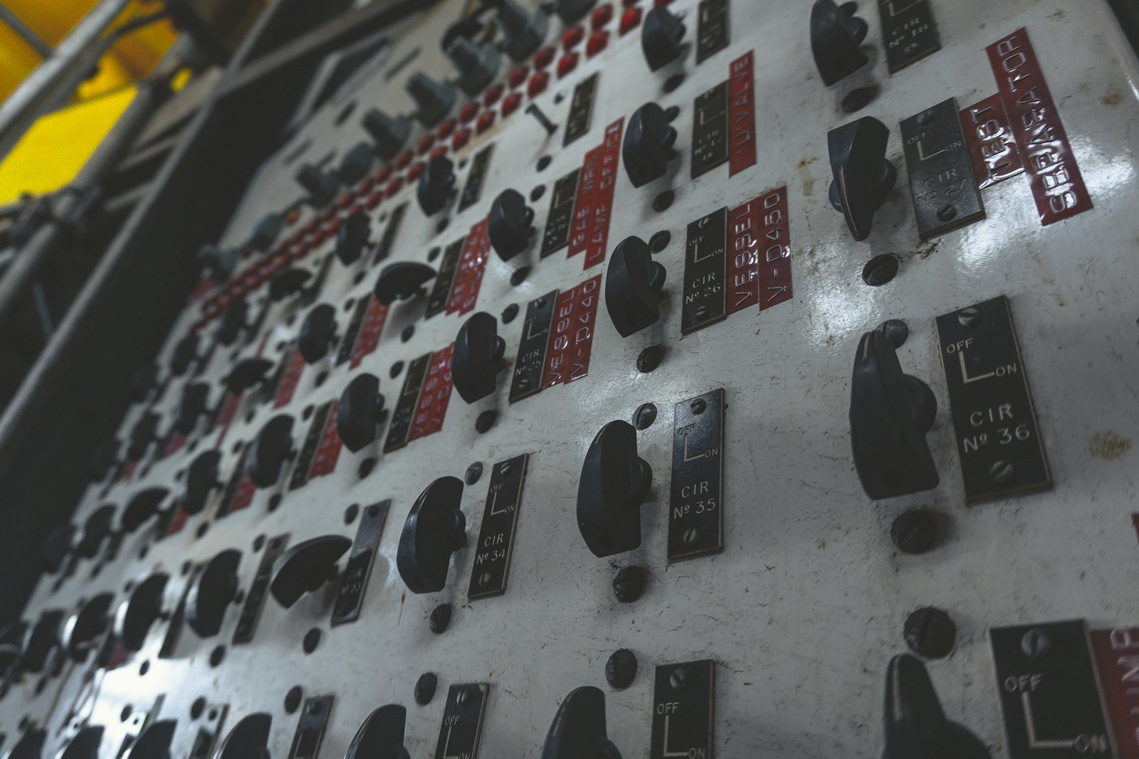 Switchgear line-up in an electrical room